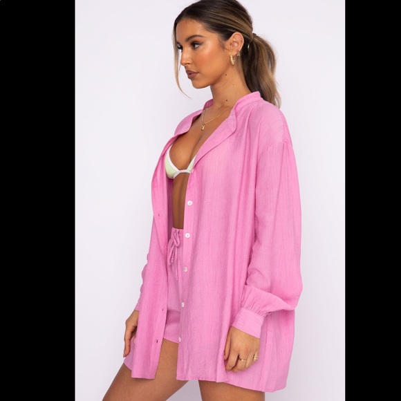 NWT: Take Me Out Shirt in Pink from White Fox Boutique. Size: S/M - Picture 3 of 8